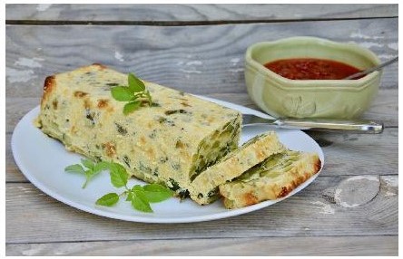 Flan de courgette, basilic et safran